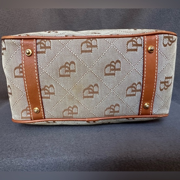 Vintage Dooney & Bourke Ice Blue Mini East/West Handle Tote Handbag - Picture 8 of 16